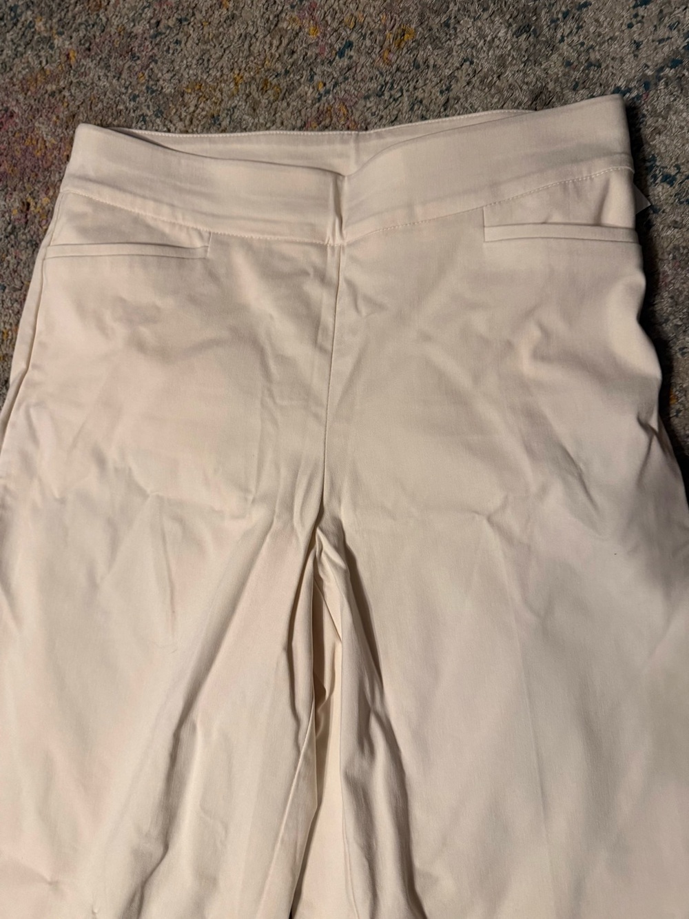 Chico's Cream Wide-Leg Trousers 6T - Picture 3 of 6